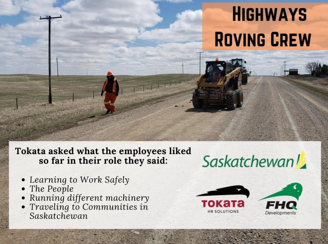 FHQDev's tweet image. HELP US CELEBRATE the EMPLOYEES 👷 placed by the Tokata HR Solutions Team with our partner the @SKGovHwyHotline 🚧 

We have several AMAZING individuals working for the South Roving Crew this Season!  🛣️ 🤝

CONGRATULATIONS on your position thus far 👏

#TokataHRsolutions #fhqdev