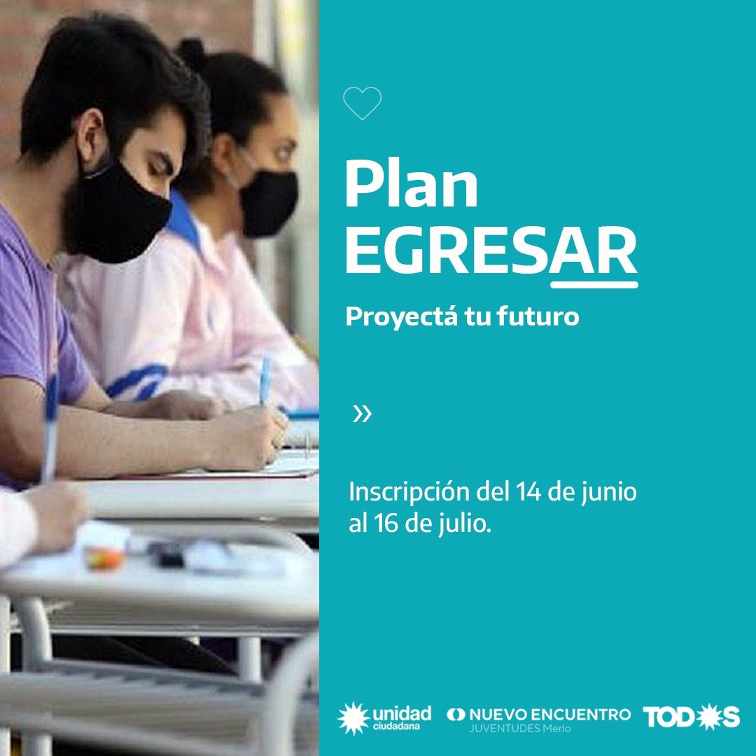 juvenemerlo's tweet photo. 💙 Plan egresar: proyectá tu futuro. Destinado a estudiantes de secundaria con materias pendientes de aprobación.
👉 Las inscripciones estarán disponibles del 14 de junio al 16 de julio desde la web: https://t.co/VUkqCv9UP6
#JuventudesNEMerlo #PlanEgresar #Juventudes #Merlo https://t.co/MLPnzYCjuv