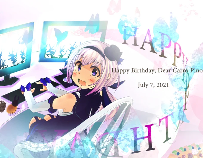 Happy Birthday!ピノ様!🎉🎂🐜
新たな一年がピノ様にとって素晴らしいものになりますように✨
電脳世界へお祝いです!
#カルロピノ #ピノの自由帳 