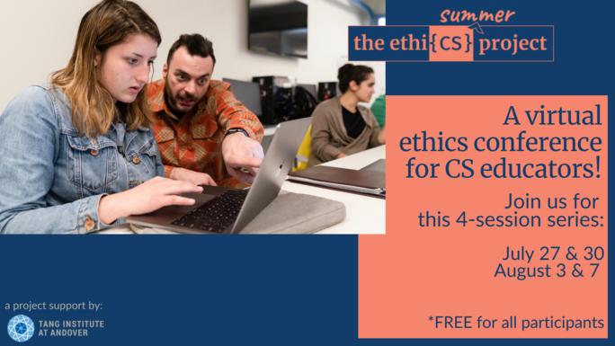 Educators, join our virtual 4-part summer conference designed to bring ethics & technology development into closer alignment. For info & to register, visit bit.ly/ethicsconferen…. FREE for all participants. #edtech #edchat #tech @phillipsacademy @andyhousiaux @nicholaszufelt