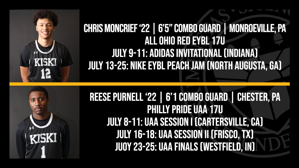 CoachWills2133's tweet photo. 🚨College Coaches🚨

Kiski Basketball players will be playing in live events over the next three weeks. Please click the graphics below. DM me for any questions. Good luck boys!

@TheHoopGroup @PhillyPrideAAU @all_ohio @up1bball @wildcatselect @NorthernKingsCA @KiskiAthletics https://t.co/e4OGA8GnIL