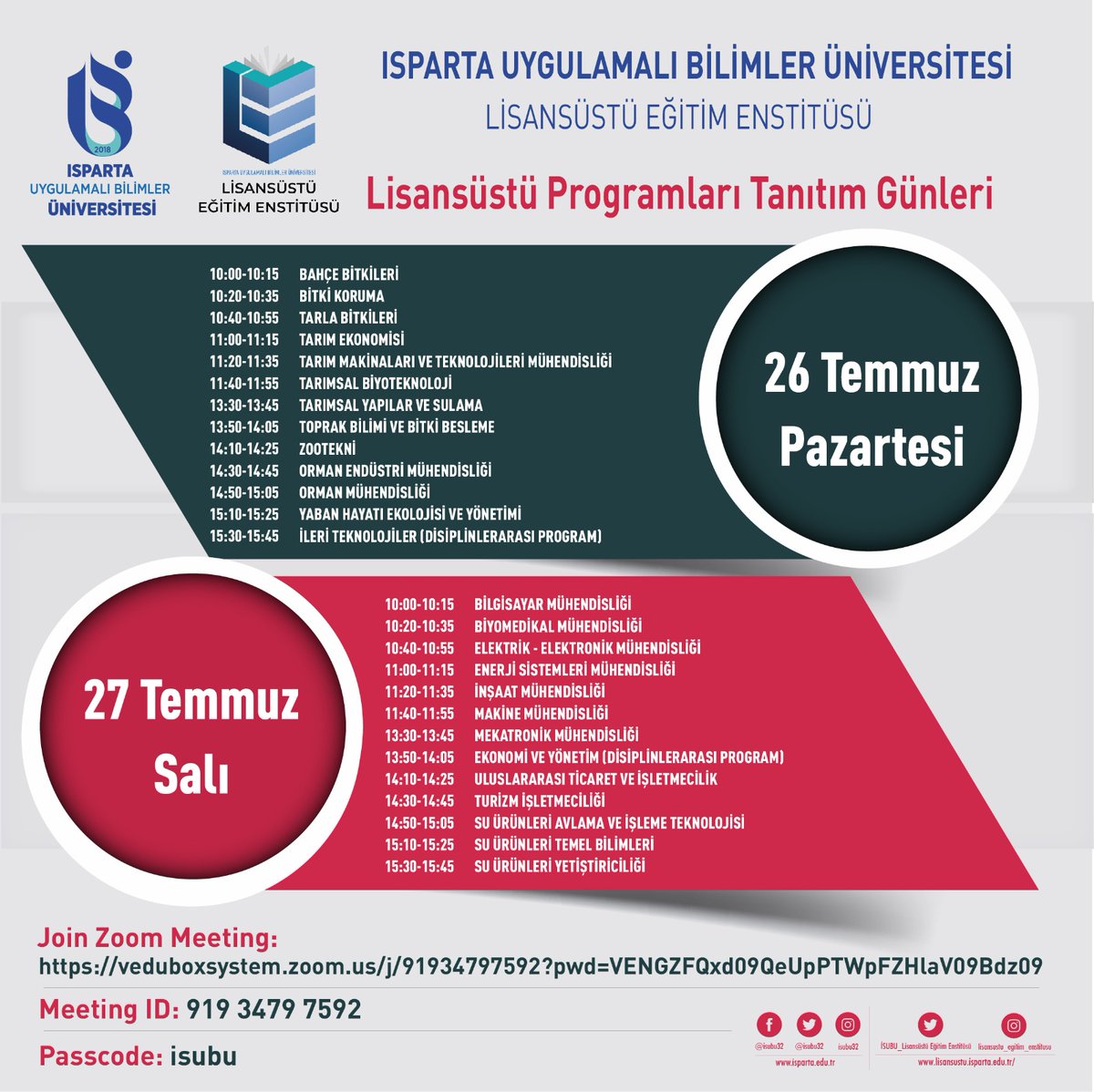 isubulisansustu's tweet photo. Isparta Uygulamalı Bilimler Üniversitesi
Lisansüstü Eğitim Enstitüsü
Lisansüstü Programları Tanıtım Etkinliği 
Detaylı bilgi: https://t.co/M2GAGtob1O
@ProfDiler @isubu32 @drhcenkb @BayrakcCenk @yldz_bolat @ymaucar https://t.co/6ExCAsPAwW