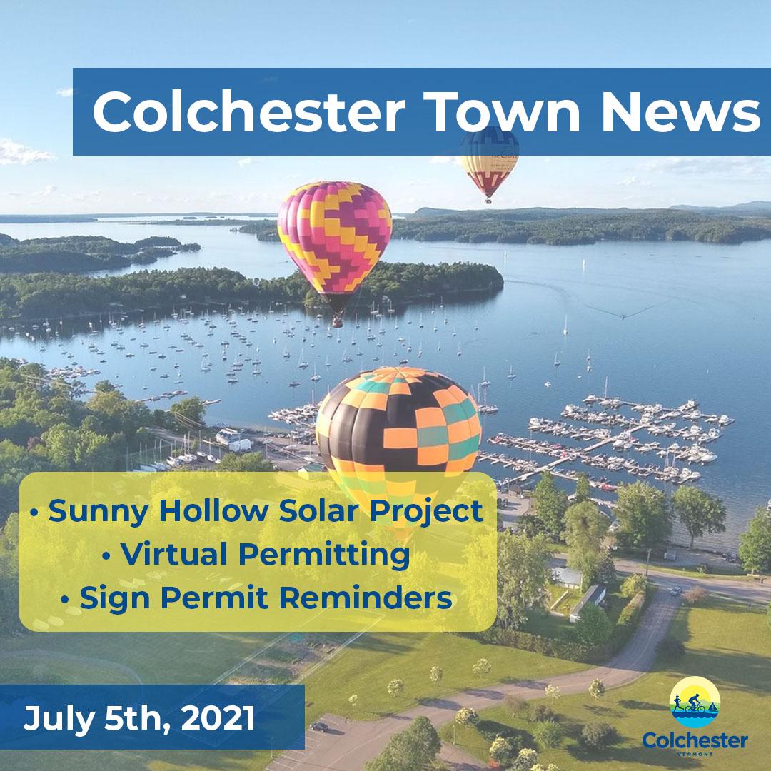 Colchester_VT's tweet image. Read this week's town newsletter for a solar farm update, information about the town's virtual permitting portal, and more! Thank you to Jeff Rogers for this week's amazing photo of Malletts Bay! Link in bio.