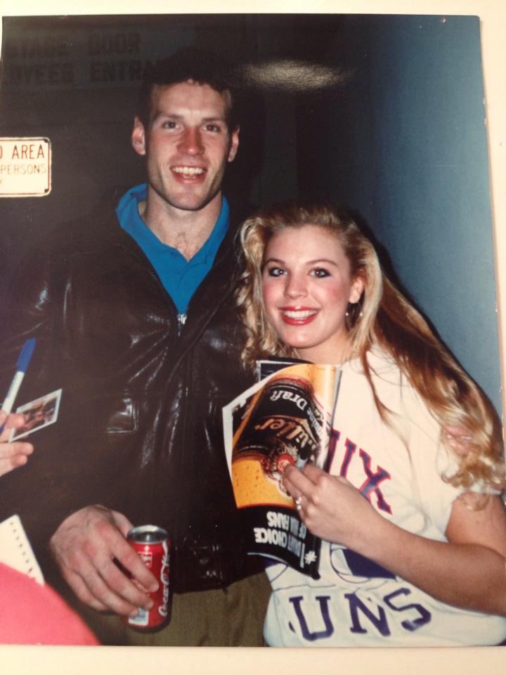 laurenlaclare's tweet photo. @Suns I’ve been a Suns fan since high school while living in Oregon. Who knew I’d end up living here. My Phoenix Suns heart is so happy. And a shout out to @DanMajerle for taking this pic back in the day.#rallythevalley#letsgoooo https://t.co/qiBIsStYAq