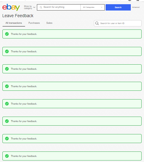 Paynec108's tweet photo. @CardPurchaser Leaving my long overdue eBay feedback today. Only about 100 left to go ๐ #leavefeedback #ebay https://t.co/EeEyoSf1j2