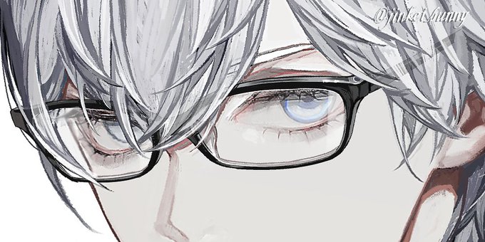 「前髪 黒縁眼鏡」のTwitter画像/イラスト(人気順)