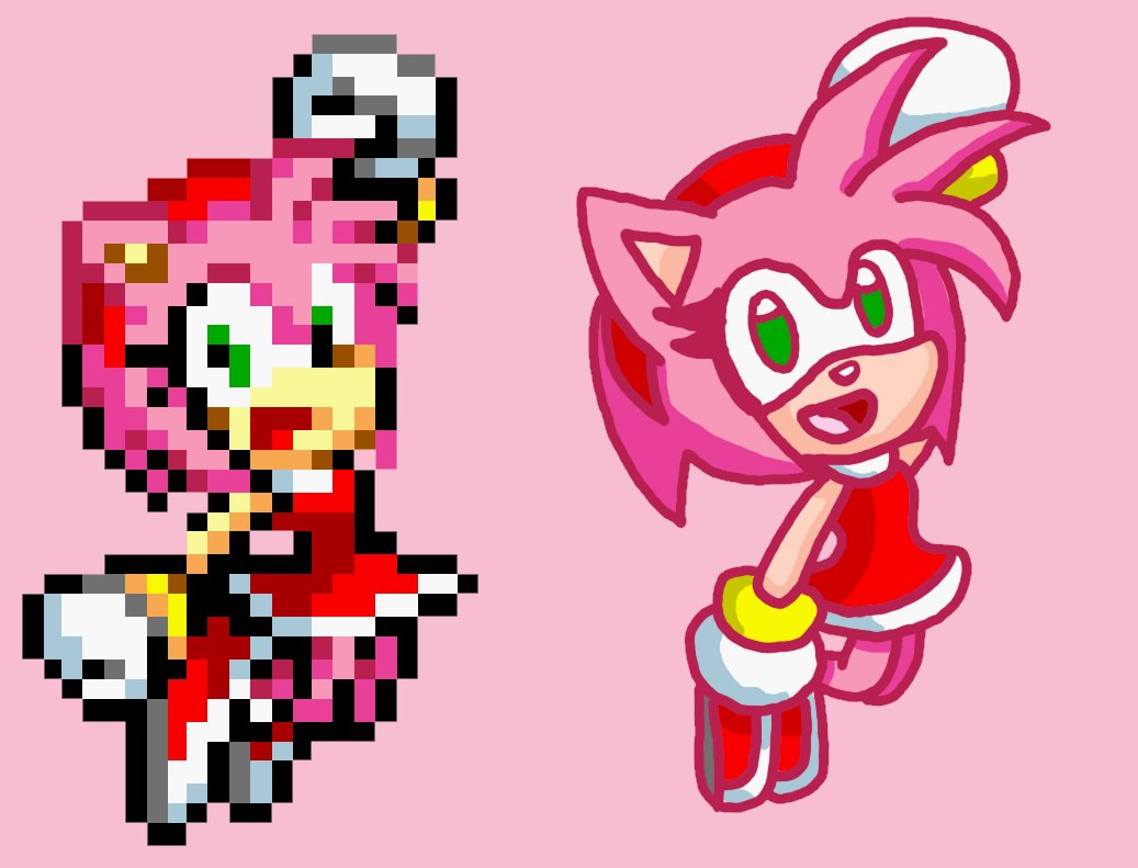 Sonic Advance 2 - Amy Rose  Amy rose, Sonic advance 2, Sonic