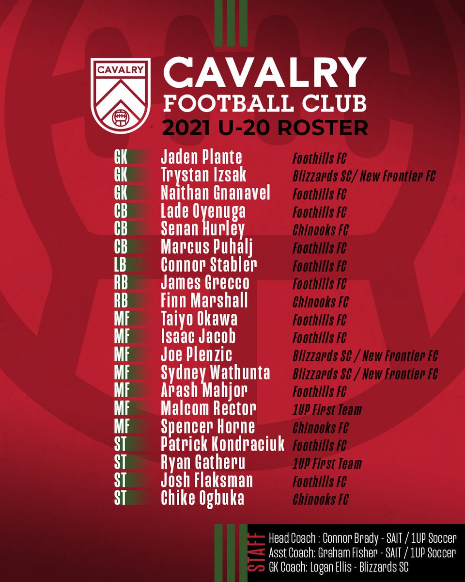 "Our Cavalry U-20 program is very important in helping the club identify the next crop of young players moving up. We are excited to be back on the pitch &amp; helping these young players reach their potential while being part of the Cavalry pathway.” 
- Assistant Coach <a href="/martin7nash/">Martin Nash</a>