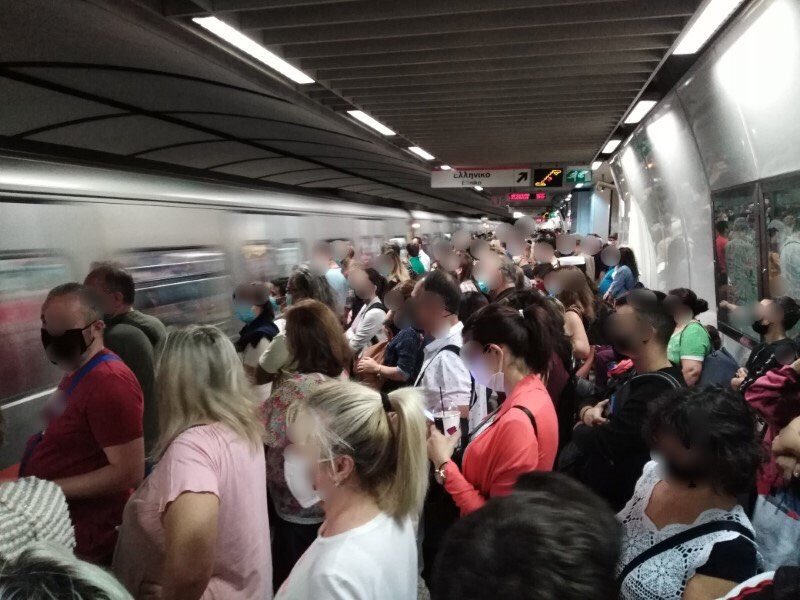 Москва метро давка
