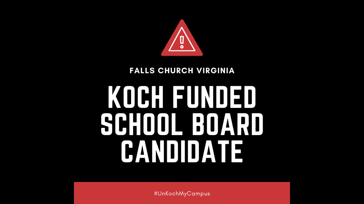 ACTION ALERT: Call your friends in Falls Church, Virginia and let them know a Koch operative has entered the race for school board. This spells bad news for Falls Church, teachers, students, and parents. wsj.com/articles/the-l… #UnKochMyCampus #UnKoch12 #UnKochVA