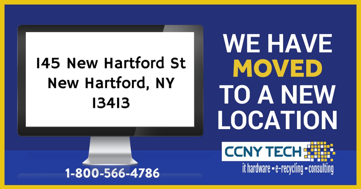 CCofNY's tweet photo. CCNY Tech has moved it's headquarters to 145 New Hartford St in New Hartford NY. Our former building on Cosby Manor Road is now home oh Hale Manufacturing, which moved to make room for Amazon. We had many great memories in the old building and are looking forward to more here. https://t.co/ZD7DMQuGk8