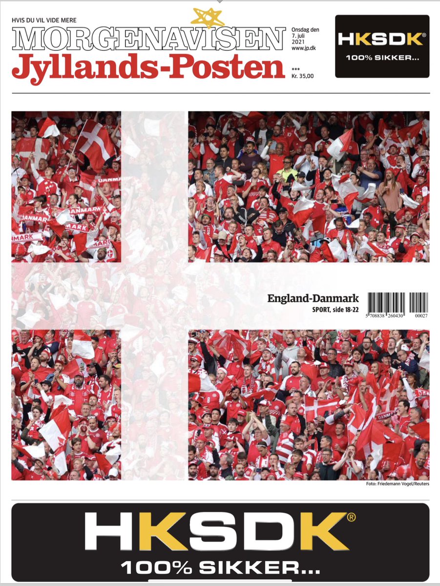 Watch out. Vikings to invade London on Wednesday.
#TomorrowsPapersToday Daily Jyllands-Posten front page on Wednesday. #ENGDEN #soccer #dksport #fodbold #denmark #sport