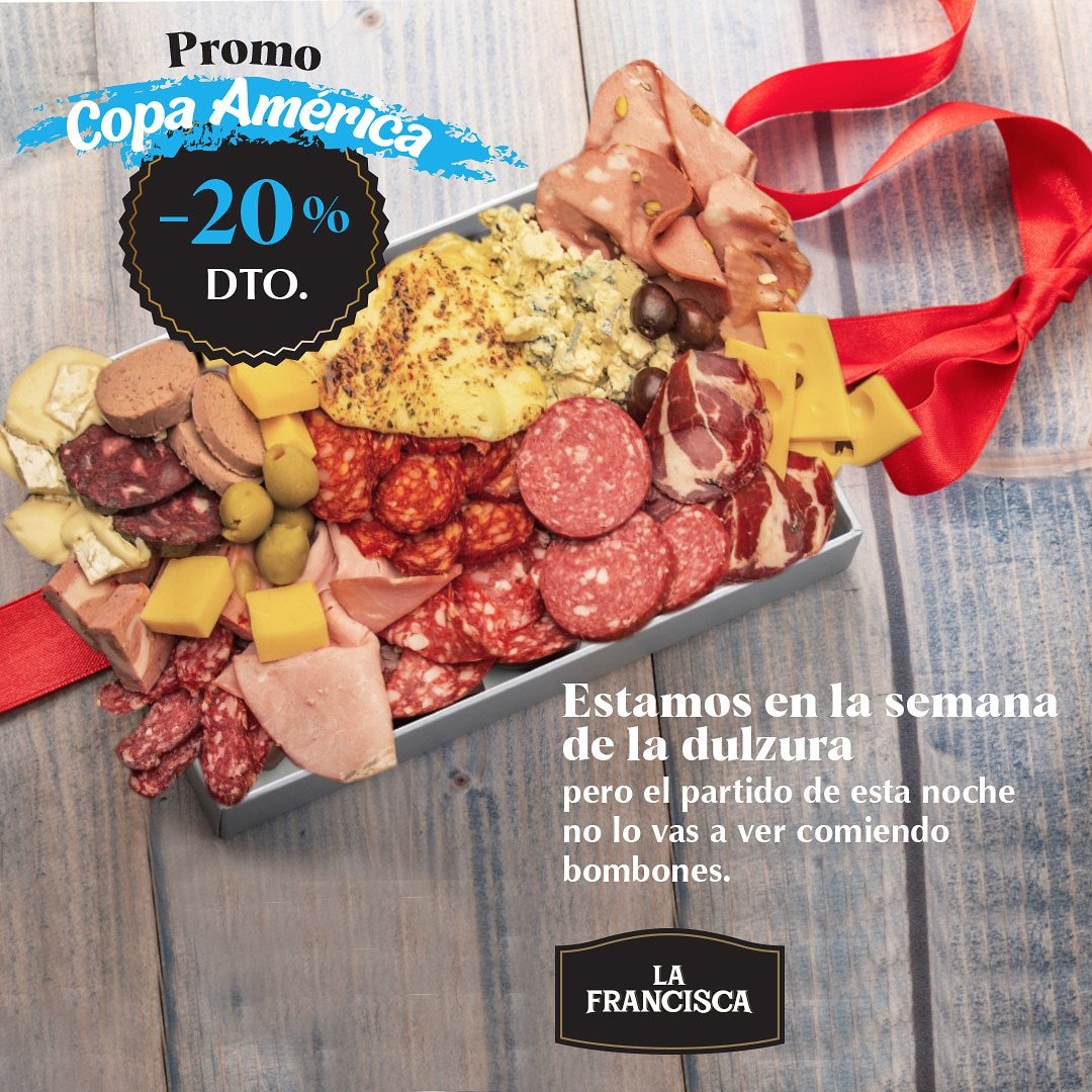 • Si venís con una prenda con los colores de la selección Argentina a cualquiera de nuestros locales, tenés un -20% de descuento en todas nuestras picadas.