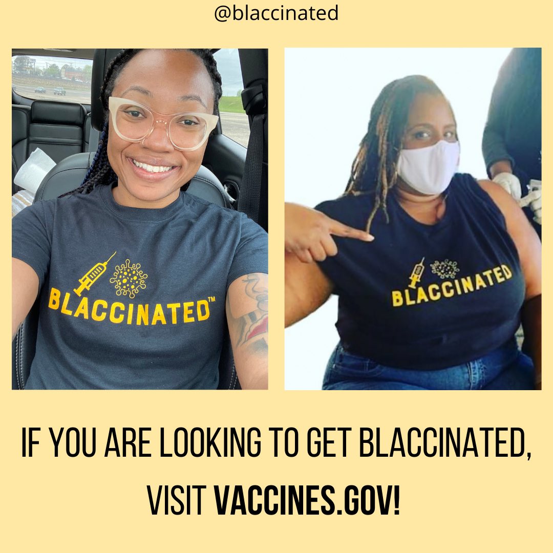 blaccinated's tweet photo. Still need to go check that off your to do list? Visit https://t.co/akQOdf1pai today! 
.
.
#blaccinated #covid #covid19 #moderna #pfizer #vaccinated #food #ootd #hero #pandemic #safe #family #love #cdc #vaccine #LA #NYC #ATL #philly #blackownedbusiness #children #getvaccinated https://t.co/803Vr2EXpe