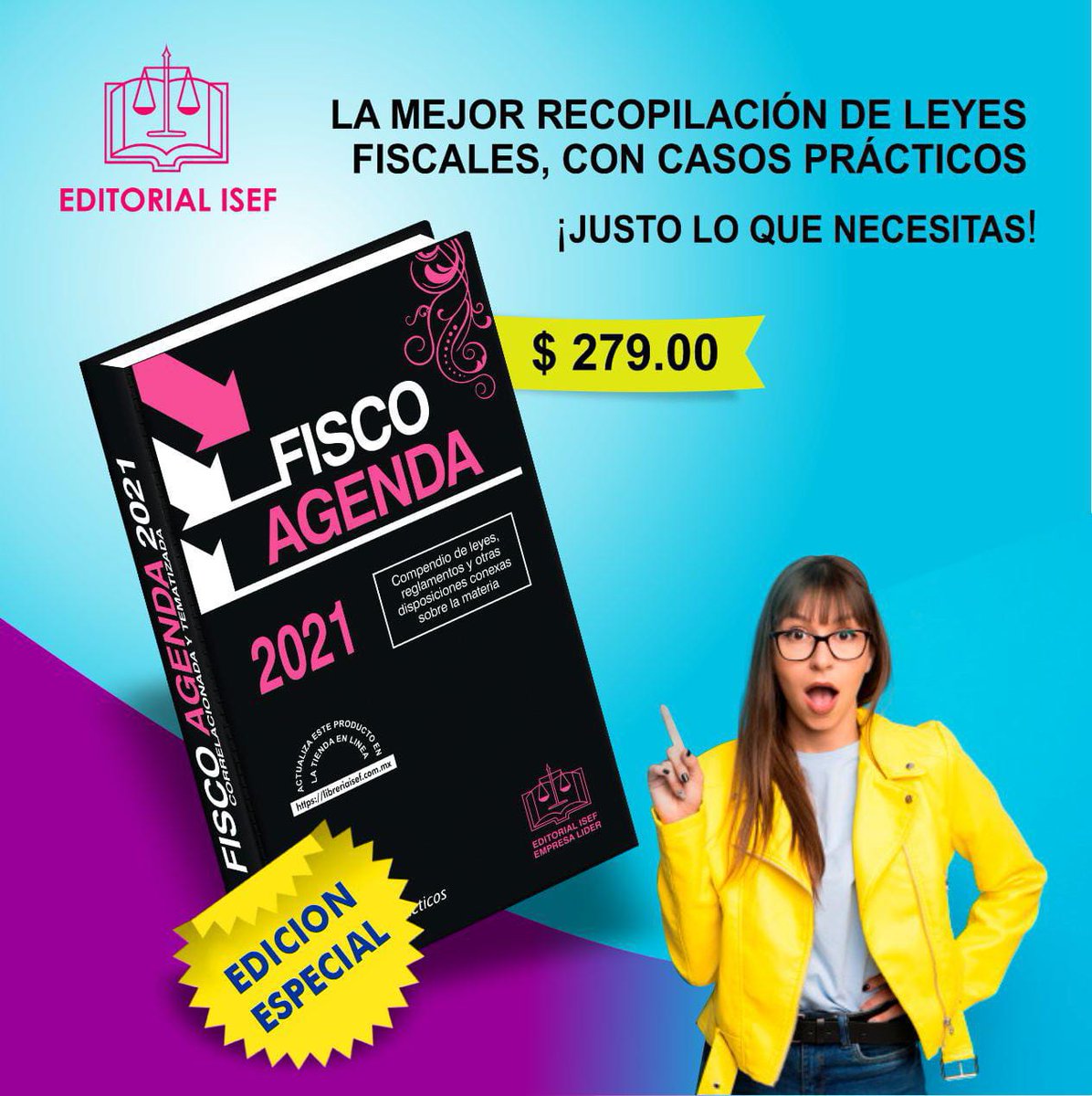 #Novedad‼ Fisco Agenda 2021 Edición Especial Rosa
✅La mejor recopilación de leyes fiscales en versión económica, con casos prácticos y justo con las leyes que tú necesitas. 
Realiza tu compra AHORA:
🛒ow.ly/Hrj750FnQt2
📱55 7629 7072