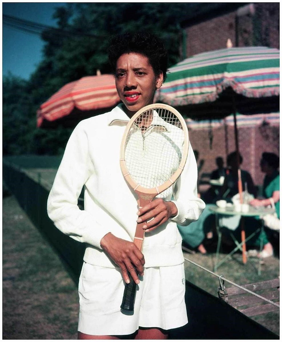 UnerasedBWS's tweet photo. July 6, 1957 - Althea Gibson became the first Black women to win the women's single tennis title at Wimbledon. #tennis #wimbledon #sports #blackwomen #unerased https://t.co/a8BGRj0Fnz