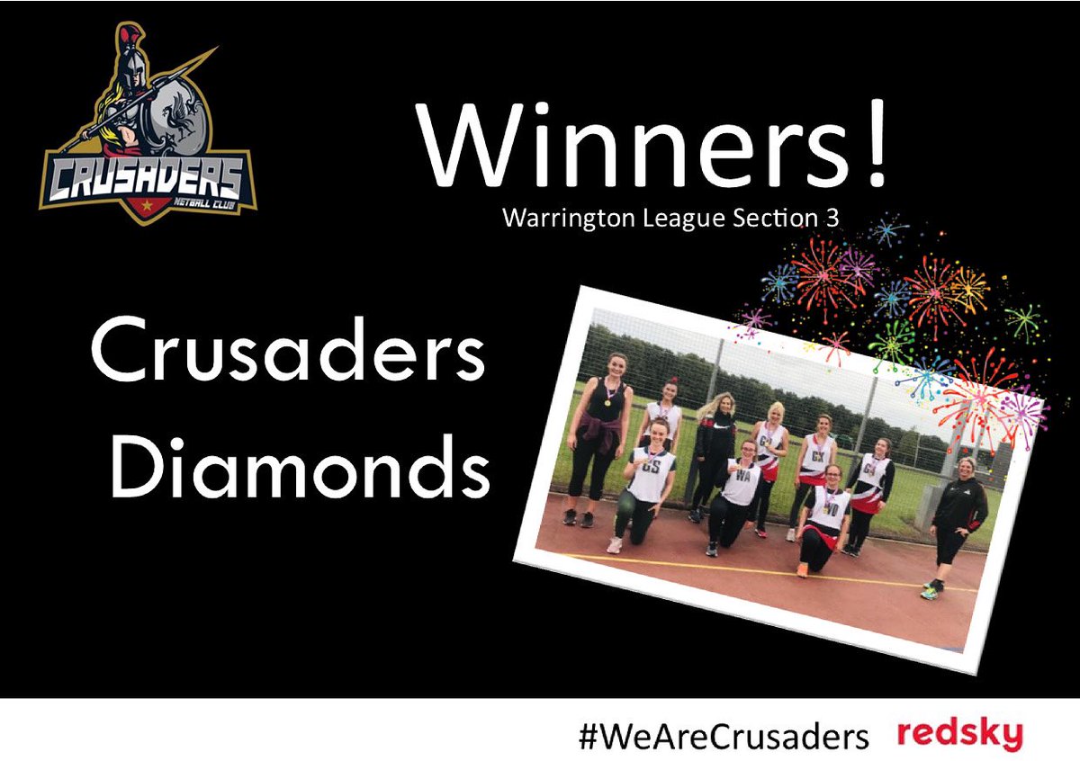 Well done to our Diamonds…first season together and first league win 🥇 🤩 This team are an absolute pleasure to play with and coach. 

#WeAreCrusaders #leaguewinners