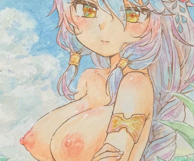 前回オーダーで描かせていただいたモノのチラ見せですぜ
水彩で乳首を描くのむじぃぜ〜 