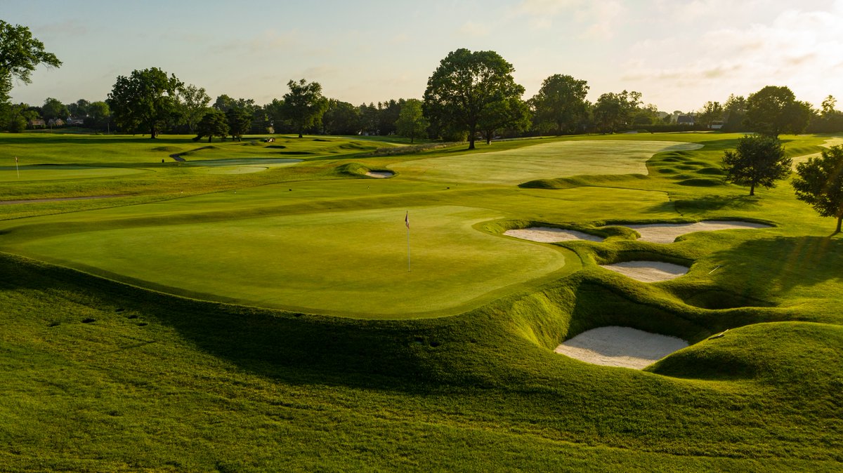 fried_egg_golf's tweet photo. Some more shots of @bschneider126 transformation of @LlanerchCC 

Along with @Dundee_Golf the pair built a number of above ground features that make the course standout in one of golf's best cities. https://t.co/38Ec6EWCap
