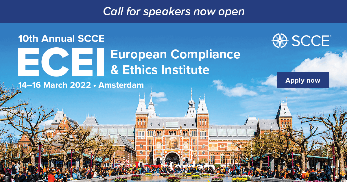 Stand out as a compliance leader in Europe. Submit a proposal to speak at the 10th Annual European Compliance &amp; Ethics Institute! Get the details: corporatecompliance.org/european-compl…