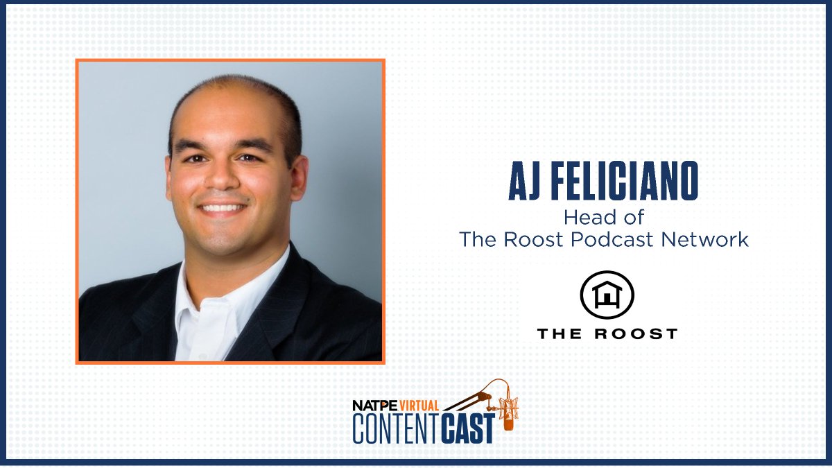 NATPE's tweet photo. Don’t miss the @RoosterTeeth Case Study on "Building a 360 Audience" w/ @ajfeliciano from The Roost Podcast! Register FREE for this first-ever conference on  #Podcasting+TV content, on 7/14 - Learn how The Roost with 100 shows has achieved 290MM+ monthly impressions! #ContentCast https://t.co/AlQv47JfHu