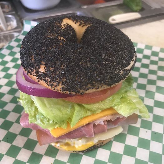 From @puddletownbagels : The Dagwood Bagel Sandwich: 3 types of meat, 4 types of cheese, lettuce, tomato, mayo or spread, mustard, onion. Piled High! 
PHONE: 503-490-0892
OPEN: M-F : 7 AM - 3 PM /SAT-SUN * AM - 3 PM
12 fresh-baked hand rolled bagel flavors every day!