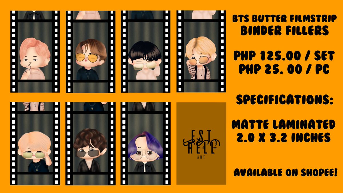 estreIIart's tweet photo. WTS LFB BUTTER FILMSTRIP THEMED BINDER FILLERS PH 

Now available on Shopee! 💖

Link: https://t.co/sxtCbKYngc

🏷 bts kim namjoon seokjin taehyung v jin rm jeon jungkook min yoongi suga jung hoseok hobi jhope park jimin pc php https://t.co/CwwZuA19lW