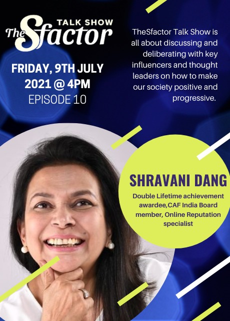 SfactorTalk's tweet photo. Shravani Dang completed her post-graduation from the famed @IIMC_India, in the field of Communications. She is presently the Founder Board Member at @GwprIndia, Advisor to @AgastyaSparks, and Board Member to international NGO @CAFIndia_tweets.
#shravanidang #theSfactor #talkshow https://t.co/0bV0zLe9wg