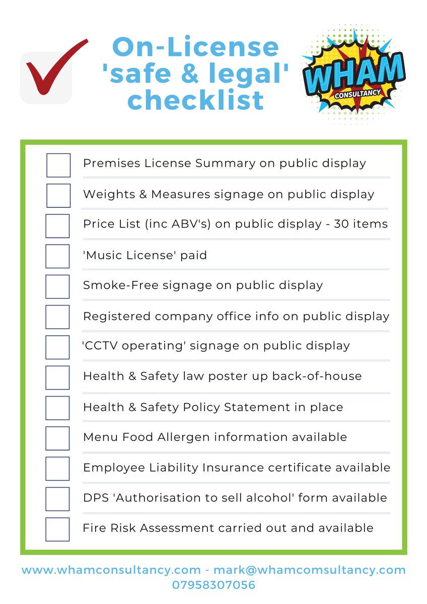 ConsultancyWham's tweet photo. F U R L O U G H - F O G 🌫️

As we near the 19th and indoor hospitality opens in full force, if this checklist can help anyone with clearing the furlough-fog and keeping their venues 'safe &amp; legal' then it's done its job!

#SMEUK
#hospitality
#management
#consultant https://t.co/ScqEtizgZx