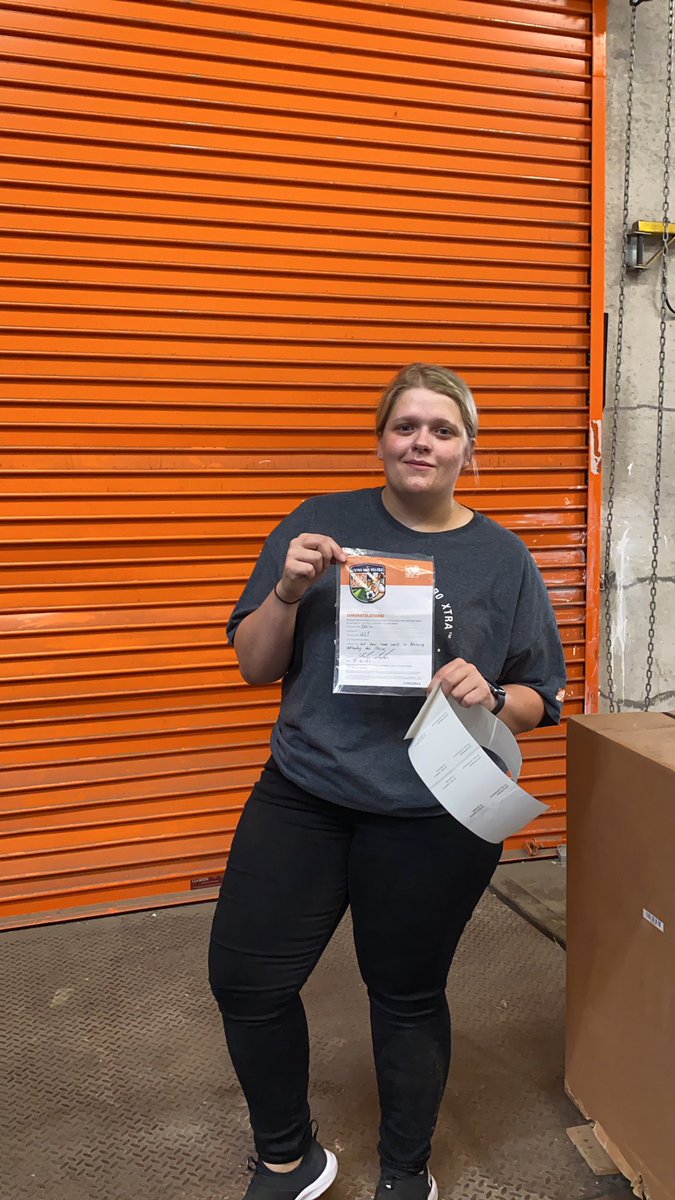 Awarding Devin with a homer for all her hard work offloading trucks! Awesome job ! <a href="/howardhafkin/">Howard Hafkin</a> <a href="/mariadilascio1/">Maria Dilascio</a> <a href="/rush01sis/">Selena Jimenez</a> <a href="/sheehang632/">George Sheehan</a>