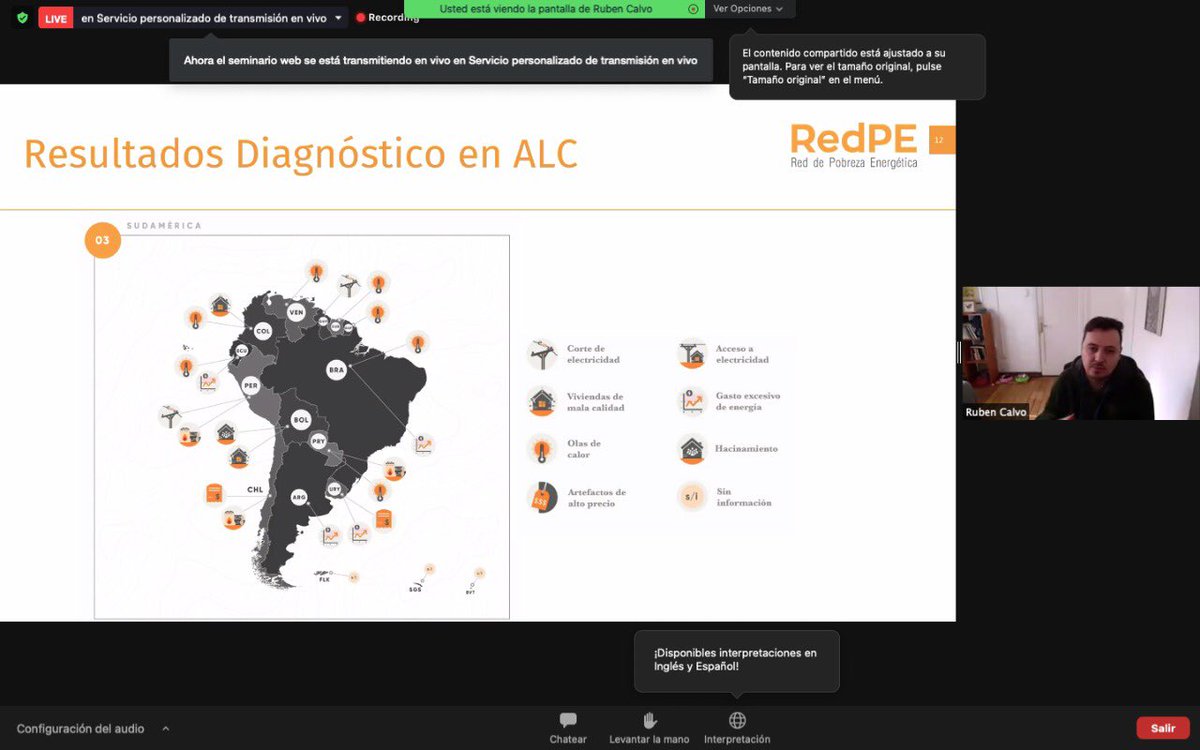 RedPE_Chile's tweet photo. Ruben Calvo, coordinador de indicadores de #RedPE presenta hoy en el Seminario de entrenamiento virtual: seguimiento al ODS7 en América Latina y el Caribe: base de políticas de eficiencia energética de @cepal_onu https://t.co/NqLigW3DcI