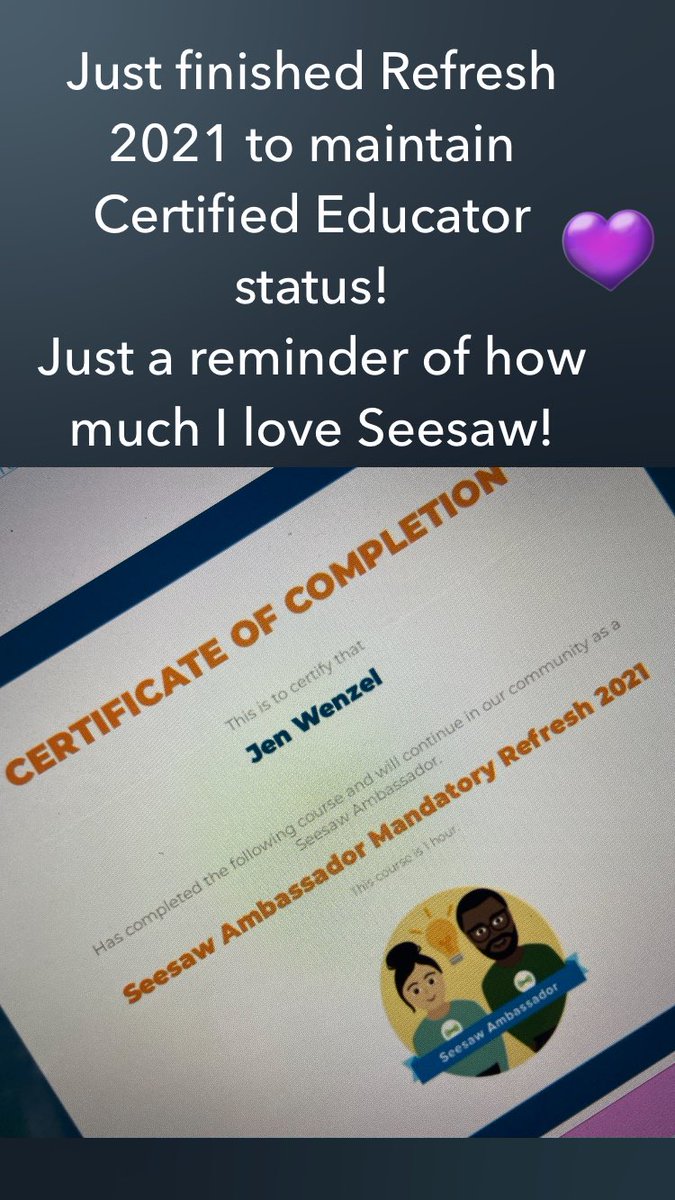 j_wenzel's tweet photo. #CertifiedSeesawEducator https://t.co/3KT9iAFVRK