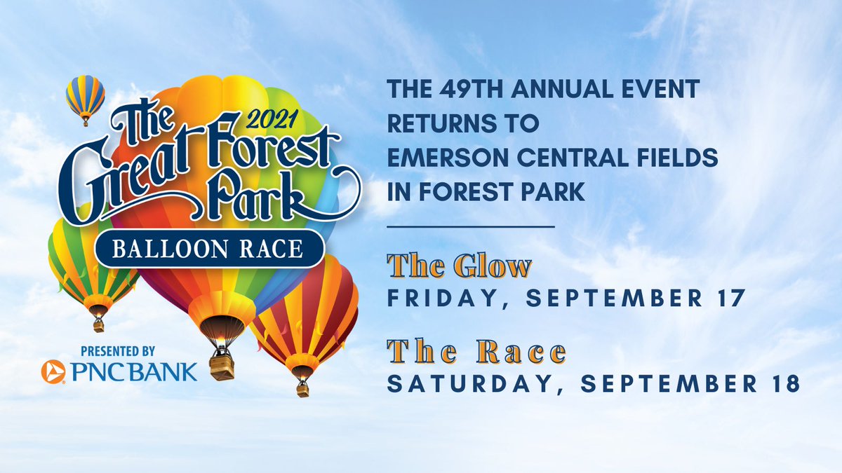 It’s official, #STL! #GFPBR & presenting sponsor @PNCBank are headed back to Forest Park in Sept! Mark your calendars for 9/17 & 9/18 & head over to greatforestparkballoonrace.com for the full press release! 
…
#LiftUpSTL #StlMade #StlEvents 
@STLCityGov @ForestPark4Ever @in_thestl
