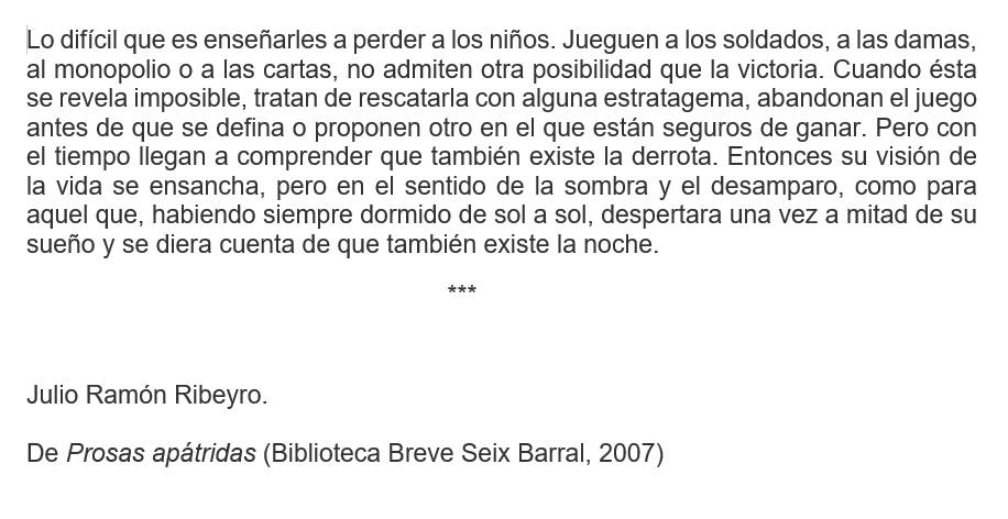 Un amigo compartió este texto esta mañana en un grupo. Lo encontré hermoso (al texto, no a mi amigo) y pertinente. Buen día.