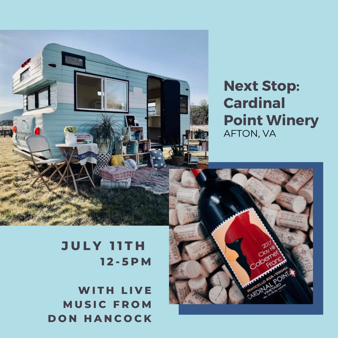 BBookstop's tweet image. Looking for something fun to do this weekend?? Come see Bluebird Bookstop at Cardinal Point Winery and mention this post for 10% off all your bookish purchases this Sunday! Hope to see you there!