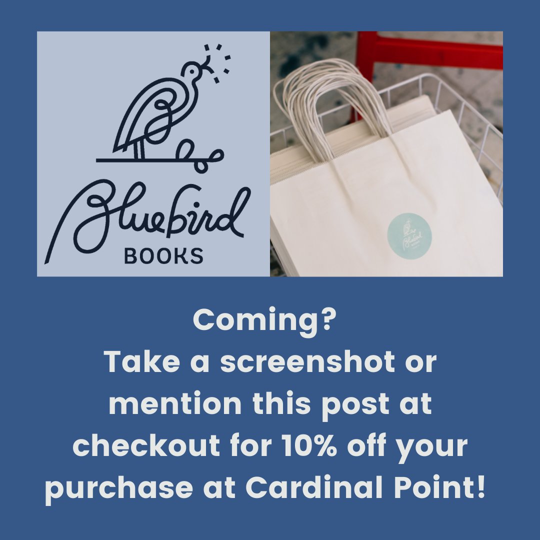BBookstop's tweet image. Looking for something fun to do this weekend?? Come see Bluebird Bookstop at Cardinal Point Winery and mention this post for 10% off all your bookish purchases this Sunday! Hope to see you there!