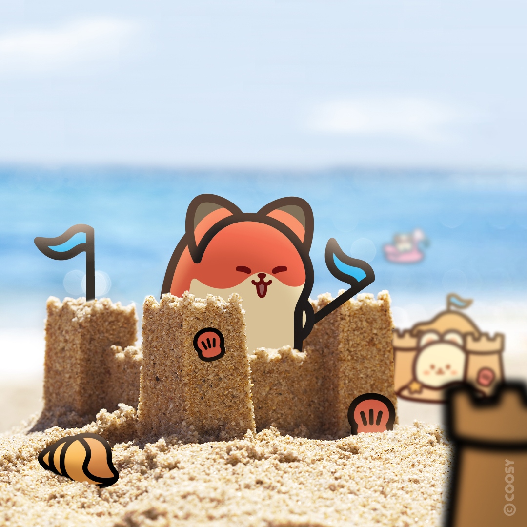 anirollz's tweet photo. Foxiroll likes to have some fun in the sun now that it's hot out! What's your favorite thing to do at the beach? https://t.co/d9Q9cH12ba