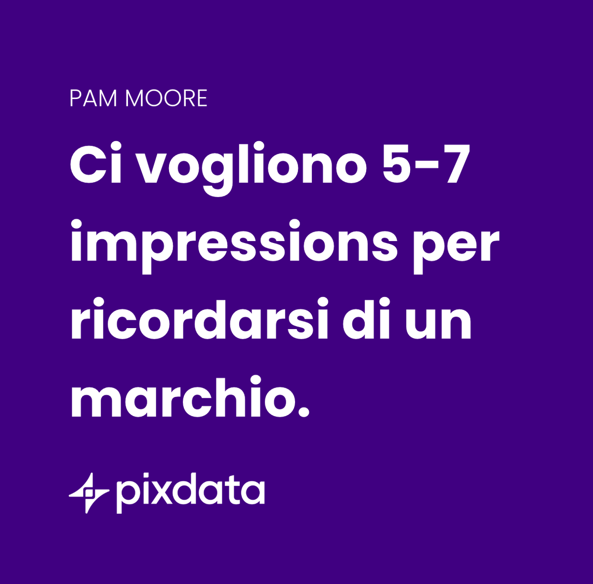 PixdataHQ's tweet photo. Per distinguere un marchio tra la folla bisogna entrarci in contatto, in media, almeno 5 volte. Può essere nei canali online, nell'offline, in un banner pubblicitario qualunque. Ma ciò che occorre mantenere è la coerenza comunicativa. #BusinessStrategy https://t.co/ixfntpIAcG