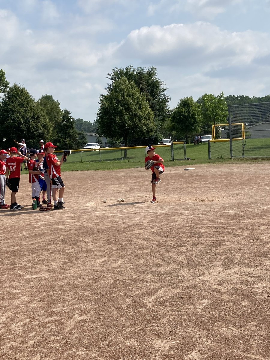 Little pitching instruction at today’s camp