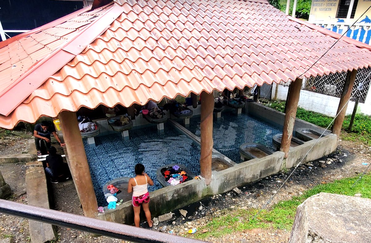 Wondering where you can find the Belize equivalent to a laundromat here? You're looking at it: