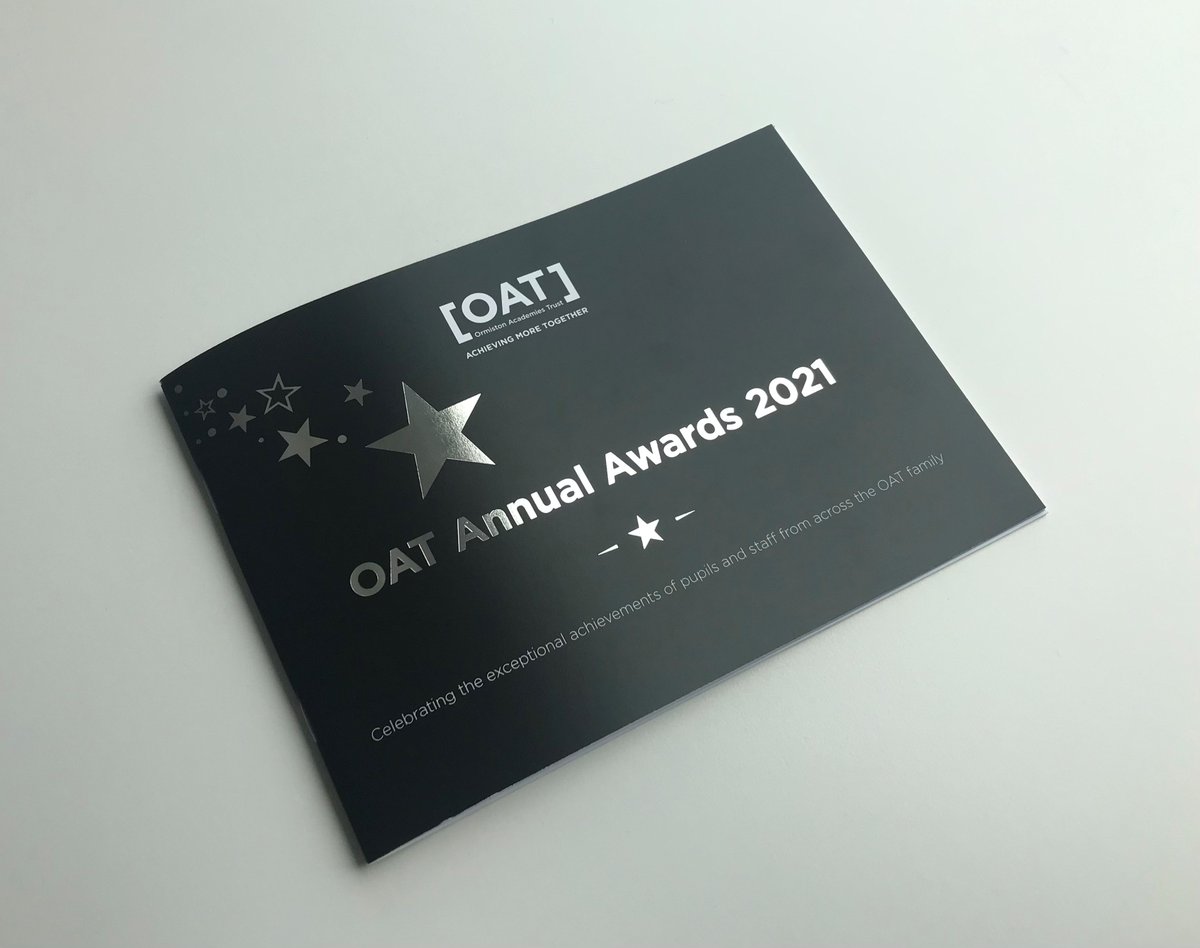 It's been a busy day at OAT HQ getting our #OATAwards21 goodie boxes and the awards video ready for our "exceptional" 🙌winners and runners-up on Thursday 8 July! Here's a sneaky peak at the programme 👇... on it's way to schools, along with the rest of the goodies!