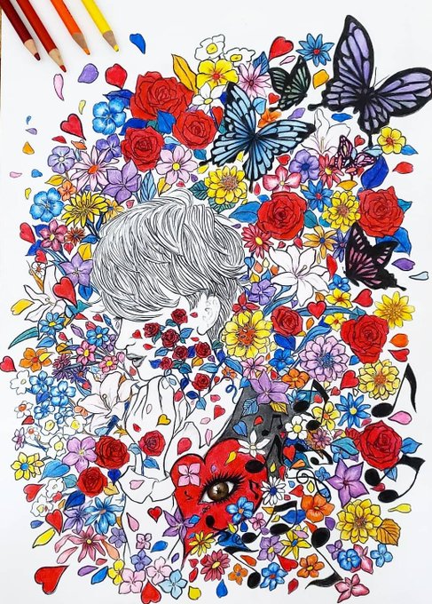 イラスト　ポップ画　色鉛筆　自作画　オリジナル画 E5oOui-VcAMEOi-.jpg:small