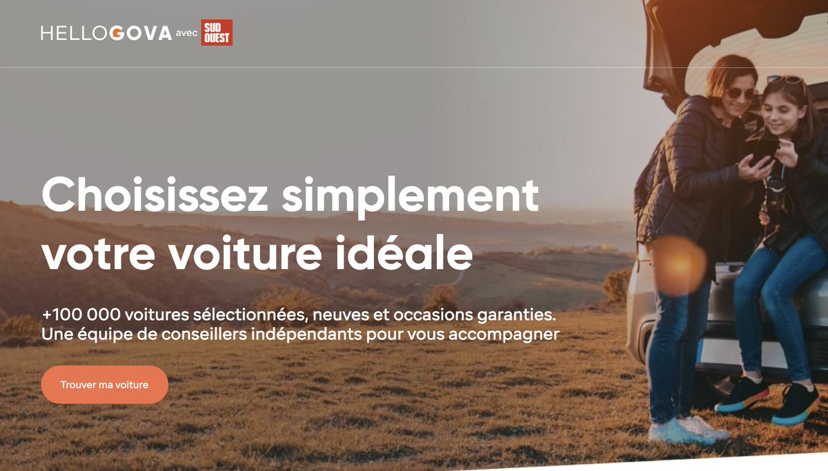 Theophrasteio's tweet photo. 🚗| Lancement officiel du projet avec la #startup bordelaise @hellogova. 🚀
Grâce à l’intelligence artificielle #Hellogova, la rencontre entre l’acheteur et le véhicule est facilitée. Un concept unique au service des clients @SUDOUESTPUB !
Plus d'infos : https://t.co/5quIrSjGv9 https://t.co/fAmdzKIlwr