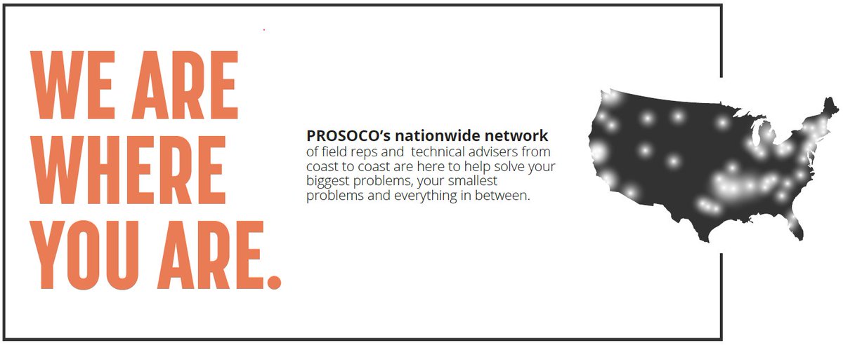 Jake_PROSOCO's tweet image. With over 100 technical reps across the US and Canada, we really are where you are. Ask @PROSOCO how we can help. After all, it&apos;s You. Us. The Project.