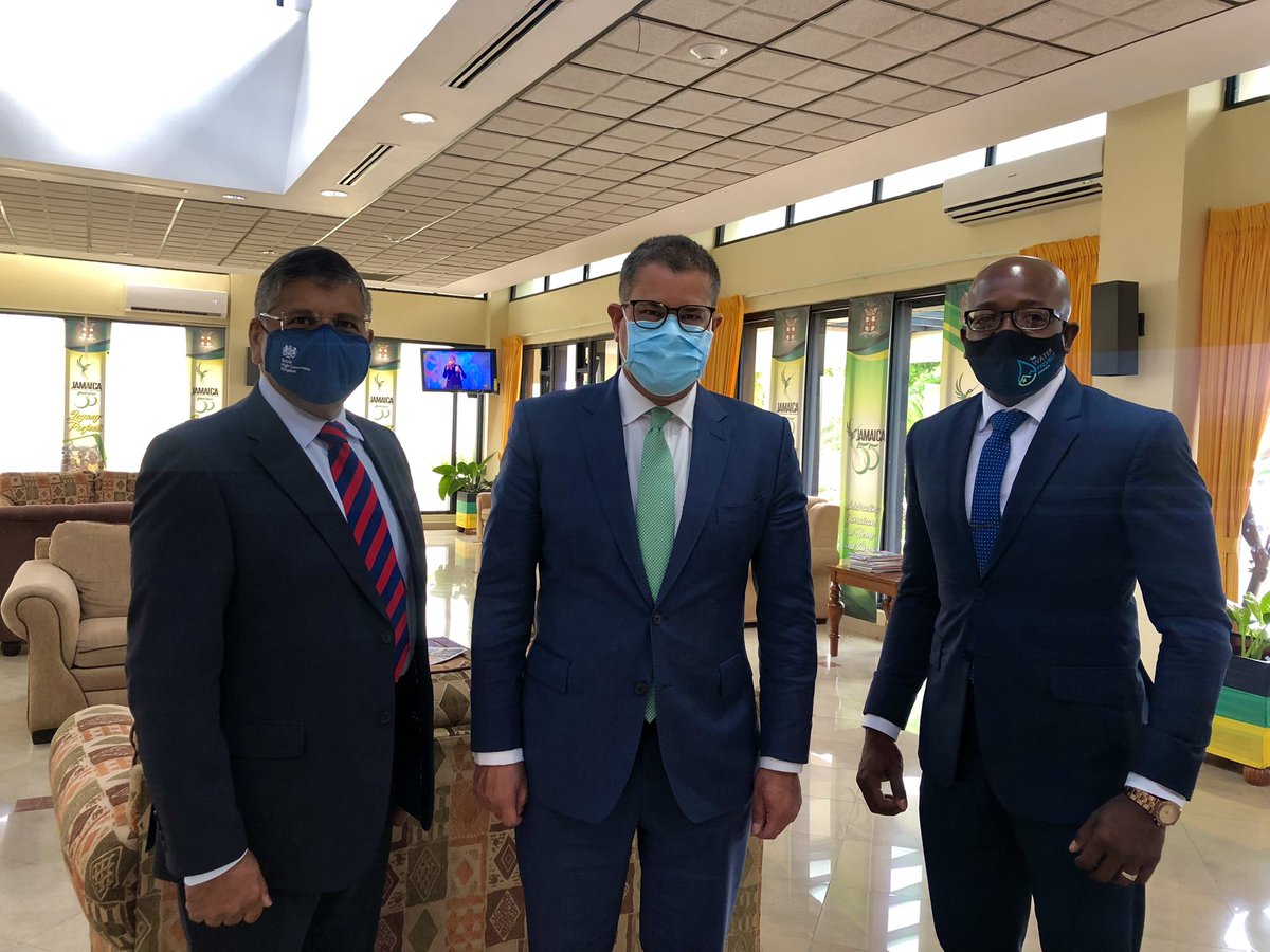 It’s been a pleasure hosting Senior UK Cabinet Member, Hon. <a href="/AlokSharma_RDG/">Rt Hon Lord Alok Sharma</a> ; Co-Chair of <a href="/ndcpartnership/">NDC Partnership</a> &amp; President Designate of COP26. 

As we strengthen our #ClimateAction , building resilience &amp; sustainability, we continue to strengthen our international partnerships 
🇯🇲x🇬🇧