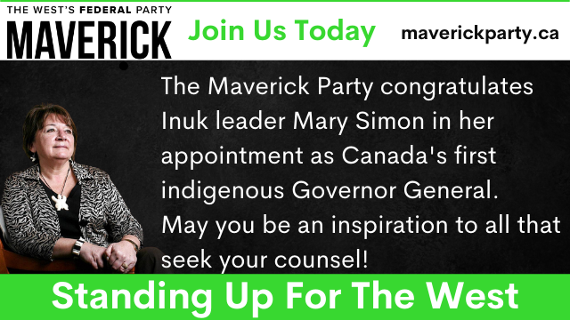 #Congratulations 
@GGCanada
 Mary Simon, on your appointment as Canada's 30th Governor General.
#maverickparty #cdpoli #GovernorGeneral