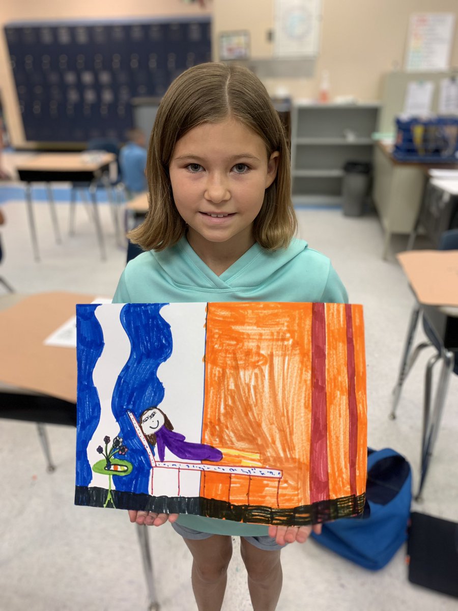 HRISART's tweet photo. @bisseahawks Social Emotional Wellness class practiced active listening skills to improve communication and relationships! Students drew the Purple Robe by Henri Matisse as it was described to them without seeing the painting until they were done!  @WorcesterSystem #ArtIsTherapy https://t.co/P7k3eGvHkQ