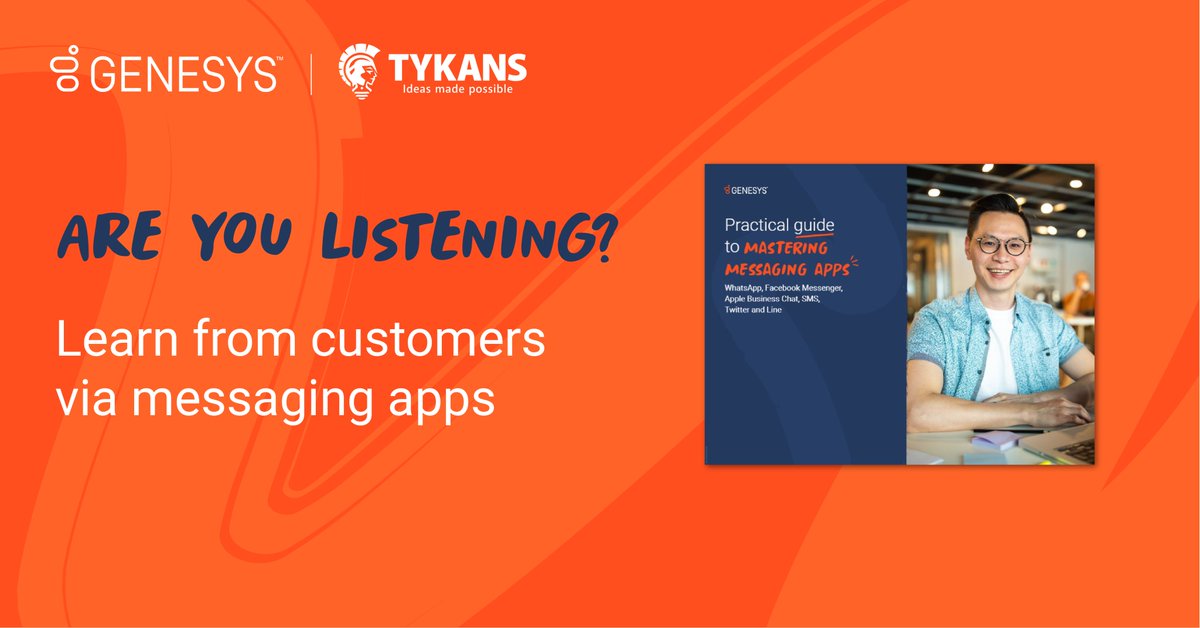 TykansGroupInc's tweet image. Learn how to build your #digital presence and to #engage with your customers on the apps they use most. No matter where you are with #webmessaging, this guide will help you get where you need to be. See how: genesysglobal.zinfi.net/concierge/new/…
#messagingapps #digitalchannel  #genesys #tykans