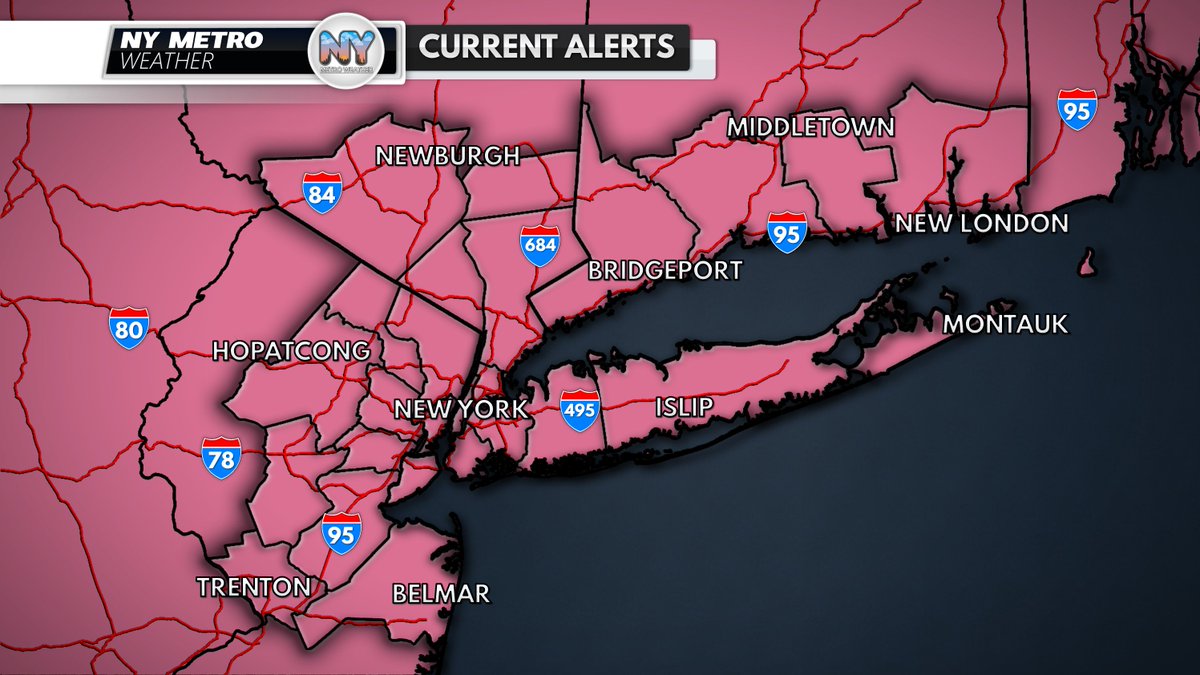 Severe Thunderstorm Watch issued for the entire NYC metro area until 10PM. Scattered damaging wind gusts and small hail are are expected later this evening: