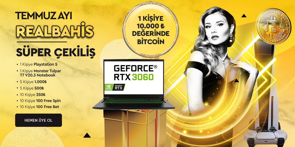 Real Bahis’ten Süper Çekiliş 🚀

1 Kişiye 10.000 ₺ Bitcoin💰
1 Kişiye Play Station 5 📺
1 Kişiye Monster Notebook 💻
5 Kişiye 1.000 ₺ 💴

Ve Diğerleri.. 

Biletini Al, Çekilişe Katıl ve Kazanan Sen Ol 🎁

Katılım için: bit.ly/Realbahisciyiz